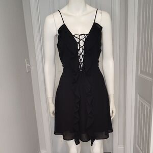 Elegant Black Ruffle Dress